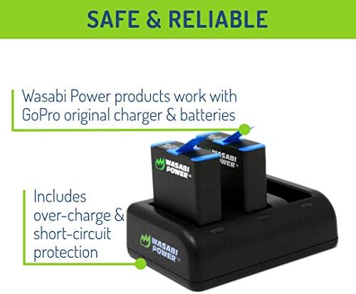 Батерия Wasabi Power (3 серии) и тройно зарядно устройство за GoPro Hero 8 Black (на разположение всички функции), Hero Black