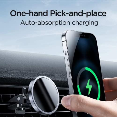 Безжично зарядно устройство Звездна Goods Car Essentials мощност 15 W на автомобила - Закрепване за телефон, Магнитни автомобилни