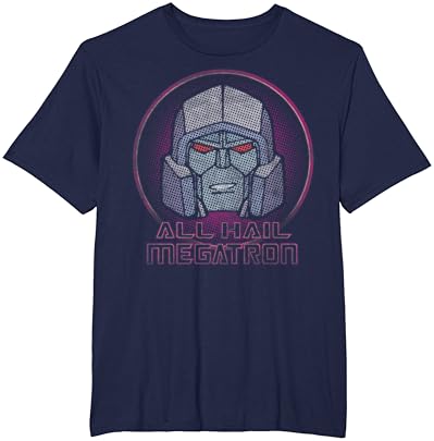 Тениска с логото на Трансформърс All Hail Megatron в ретро стил с Портрет Мегатрона