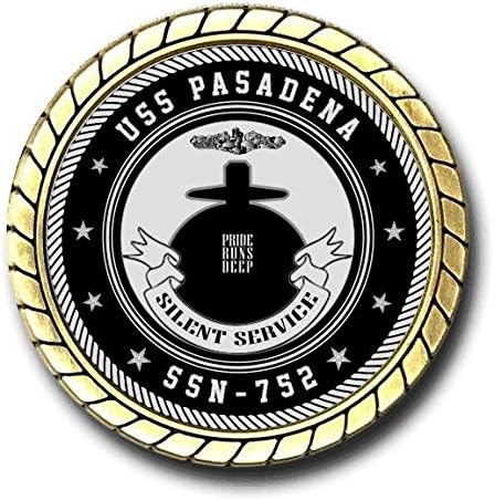 USS Pasadena SSN-752 Монета Повикване на подводница на ВМС на САЩ - Официално лицензирани