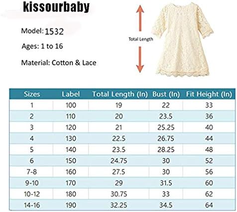 KISSOURBABY/ винтажное дантелено рокля с цветя модел за момичета, принцеса рокля за парти в стил бохо с 3/4 ръкав