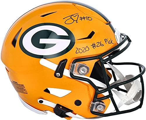 Автентичен каска Riddell Speed Flex с автограф от Неделчо Love Green Bay Packers и надпис Избор 2020 26 - Каски NFL с автограф