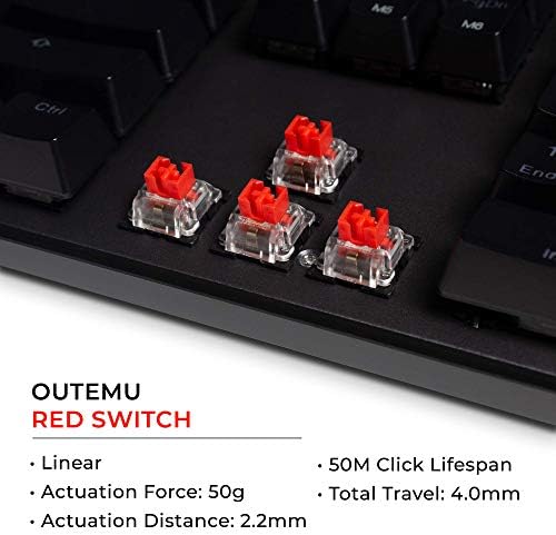 Механична клавиатура Tecware Phantom с 87 клавиши, RGB led, червен ключ Outemu (обновена)