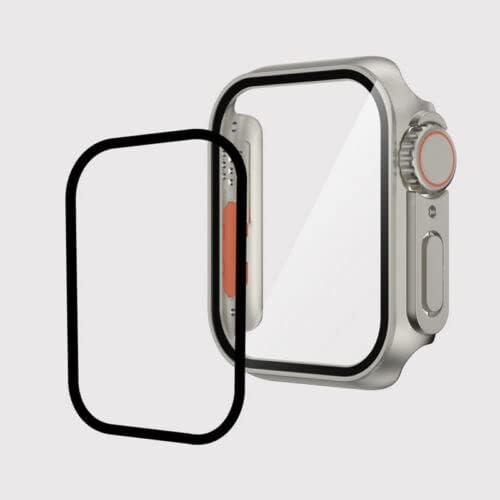 2023 Нов калъф за актуализации, вграден защитен филм от тънките закалено стъкло HD за Apple Watch 8 Ultra 45 мм, общ Защитен