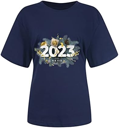 Горната Риза за Момичета, Есента и Летни Дрехи с Къс ръкав 2023, Модни Памучен Блуза с Кръгло Деколте и Графичен Дизайн, Забавна
