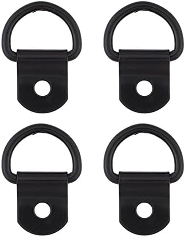 Hill Leather Company 4 Опаковки на Оръжеен метал Черна Стомана 3/4Клип и D-Образен пръстен на Веселин 5/8 Черен