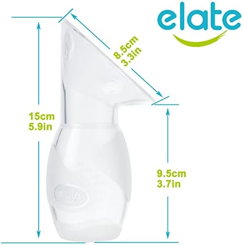 Силиконов колектори за кърма Elate със запушалка за спестяване на мляко за кърмещи майки - за многократна употреба Ръчна помпа без бисфенол