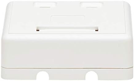 Кутия за повърхностен монтаж Трип Lite Keystone Jack, Кутия за поставяне на 2 порт, RJ-45, Бяла (N082-002-WH)
