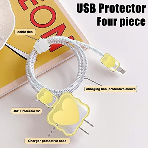 Хубава Протектор кабел за зарядно на iPhone с уникален дизайн, 3D Love Heart Data Кабел Bite USB Charger Линия за предаване на данни за Защита