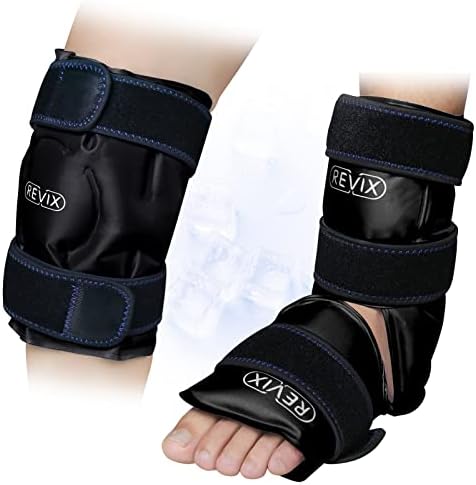 Пакет с лед REVIX, за да облекчи болката в коляното и глезена, за Многократна употреба Гел Маски с лед при Травми на глезена,