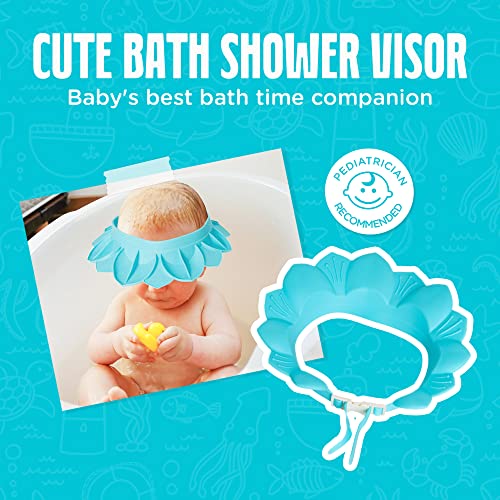 Защитна козирка за къпане от орехово дърво Omni Bath, мека шапка за душ и сигурност по време на къпане, за деца, бебета и деца [Препоръчително