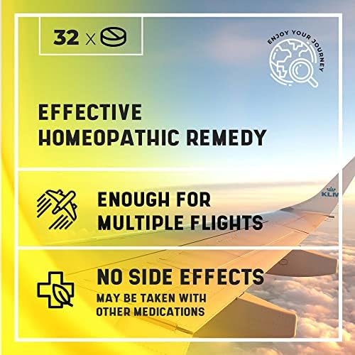 Хомеопатично средство от смяната на часови зони Miers Labs NO Jet Lag (1 опаковка, 32 хапчета) и Поясная Чанта за пътуване
