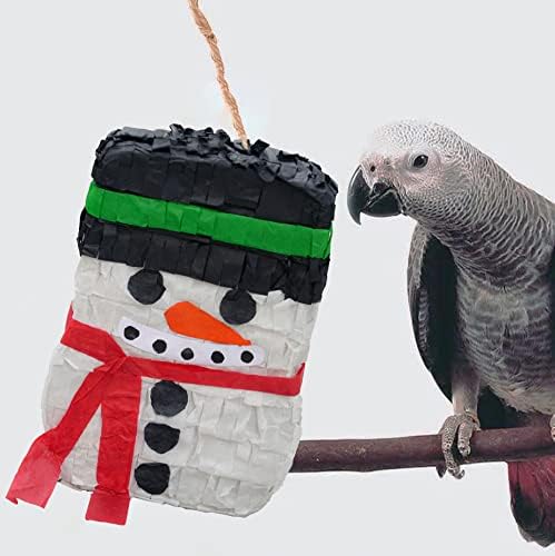 Изважда-It Pets 9 Пинята във формата на Снежен човек, играчка за птици, подходящи за малки, Средни и големи папагали, вълнообразни попугайчиков,