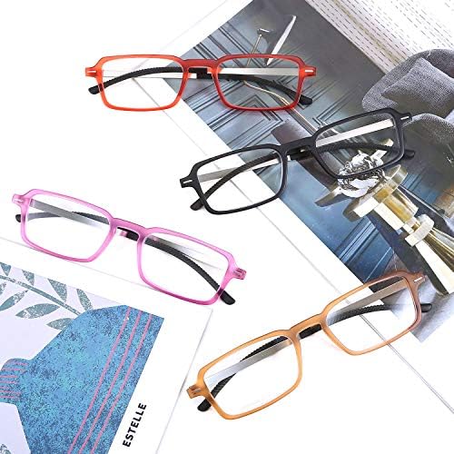 Karsaer Очила за четене в Тънка Рамка, Блокиране на Синята Светлина, за Жени, Мъже, Карти с Мини-Калъф