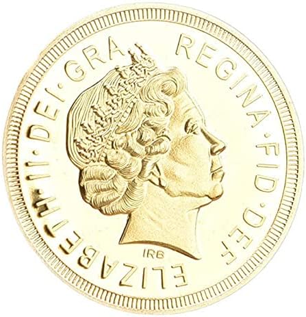 Монета постави Нов 2015 Британски Шериф s Златна Възпоменателна Монета Кралица Героична Рицар Икона Убиец Дракон Паладин Копие Колекция