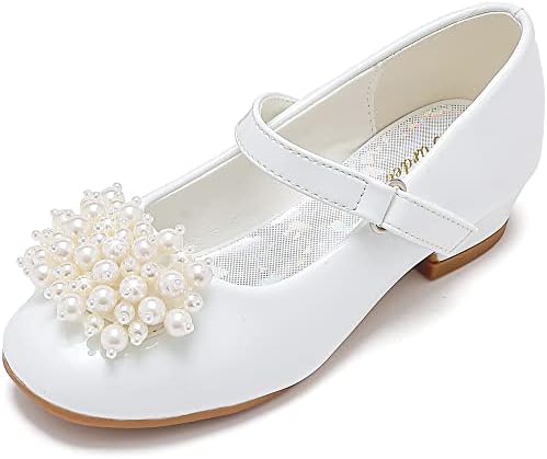 Furdoour/Модел обувки за Момичета Мери Джейн, Обувки за Сватба Шаферките с Цветя Модел, Лъскави Обувки на Принцесата на Токчета за бебета,