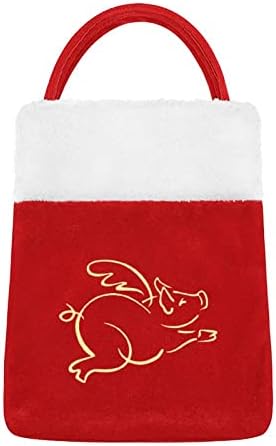 Летяща Свиня Поставя В Торби Новогодишната Празнична Торба Коледа Sack за Украса на Празнични партита