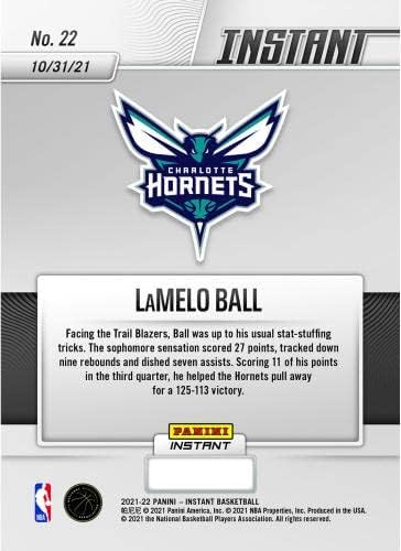 Спортни Сувенири LaMelo Топка Charlotte Hornets Fanatics Ексклузивната Търговска картичка Parallel Панини Instant Near Triple-Double Single