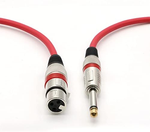 n/a Конектор за микрофонного кабел 6,35 мм Plug-XLR-штекерный Микрофон Аудио Кабел за Динамиката на Китарен усилвател (Цвят: