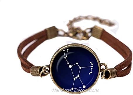 Стъклена гривна ръчно изработени от съзвездието Орион.Гривна Нощно Небе.Звезди, Астрономия,Космически Декорация, Подарък