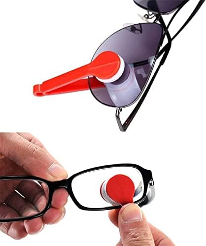 10 Бр. Мини Пречиствател за очила от Микрофибър, Мека Четка, Инструмент за Почистване на Слънчеви очила, Очила (5 цвята)