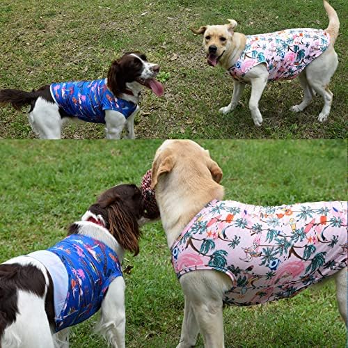 Хавайски Ризи за кучета Uadonile, Летни Мрежести ризи за защита от uv, Охлаждащи Ризи за кучета, Бързосъхнеща Солнцезащитная Тениска за