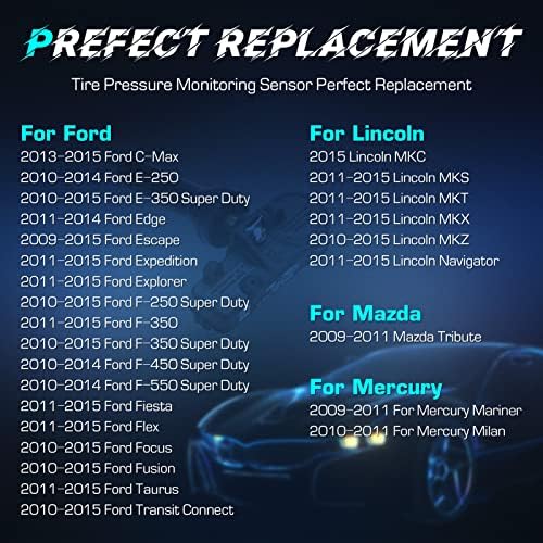 Сензор Youxmoto ГУМИТЕ за Ford F150 F250/F350 Super Duty Escape Focus Explorer, за Mercury/Lincoln Mazda, Програмирани Сензор за налягане