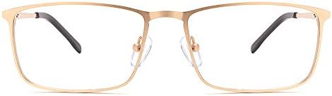 Компютърни очила за четене MEDOLONG Против Blue Light Без главоболие в метална рамка-LH7080(C1, антисиний, 225)