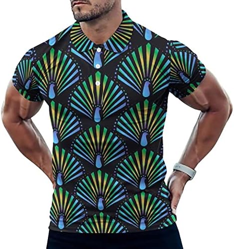 БАЙКУТУАН, мъжка риза поло с цветно изображение, павлина, тениски фланелка с къс ръкав, всекидневни стаи върховете