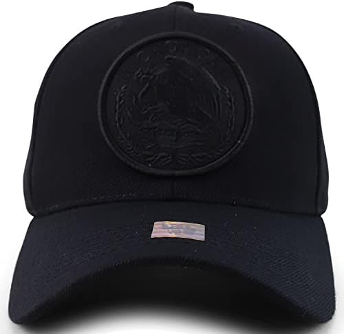 Магазин за модни дрехи Cities of Mexico Структурна бейзболна шапка с кръгло лого, Бродирани върху нея