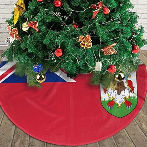 Пола за Коледната Елха, 30-48-Инчов Флаг на Бермудските острови, Коледа Подложка за Коледна Украса, Декорация за Празничната