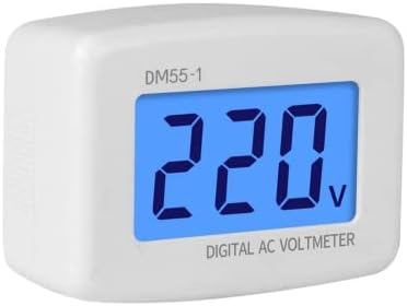 Studyset Многофункционален Dm55-1 Ac 110-220 В Цифров Волтметър LCD дисплей със Синя Подсветка Плосък Щекер Волта Тестов Монитор Измервателен