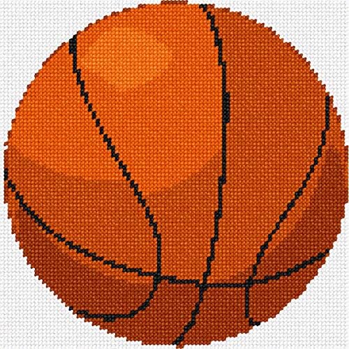 комплект за бродиране pepita: Баскетболна топка, 10 x 10