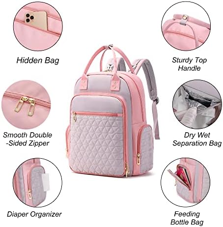 Раница AGUDAN за памперси, Универсални Детски чанти, с Изолирани джобове, Голям чанта за памперси, Идеална за работни пътувания.
