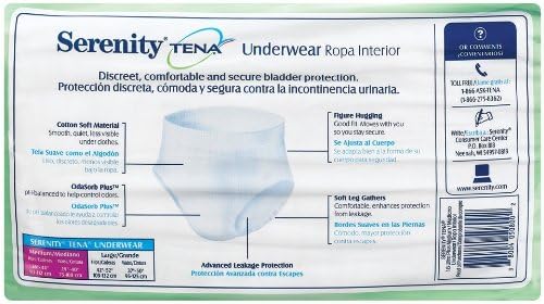 Подложки Tena Serenity, Незабележима защита на пикочния мехур, ultra-висока впитываемость, Средни, 18 опаковки (опаковка