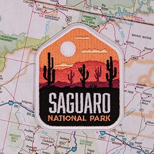 Нашивка Национален парк Saguaro Сърцето на Скитник - за Спомен от Кактуси - Iron Кактус На Пътната иконата