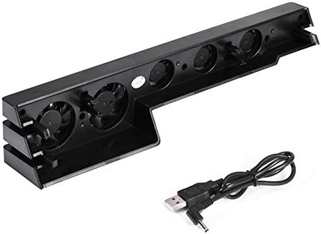 Вентилатор за PS4 Pro Abs Черен 5 Фенове Super Turbo С Контрол на температурата Вентилатор-Охладител за Playstation PS4 Pro