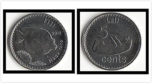 Океания Океания Нова монета Фиджи 5 точки, 2012 Версия подарък колекция от чужди монети Монета Фиджи 5 точки на 2006 година