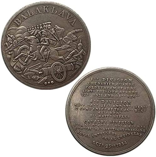 1854 Британската битката при Balaklava Месинг Колекция от Стари Сребърни Медали Занаятчийски Медни и Сребърни Монети Айде копие за