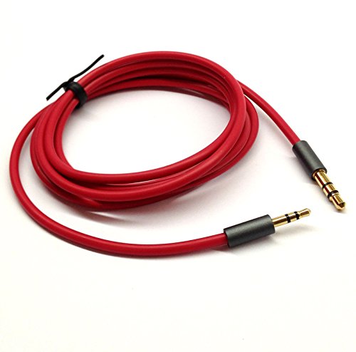 Червен 1,5 Фута Дизайн Позлатени 3,5 мм Plug-2,5 мм Plug Авто Допълнителен аудио кабел Кабел За Свързване на Слушалки Кабел за Apple, Android-смартфон,