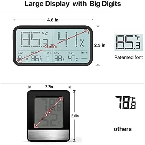 KLHHG LCD цифров Измерител на температура и влажност на въздуха За Дома, Електронен Влагомер, Термометър, Сензор за близост,