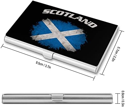 Визитница за самоличност с флага на Шотландия, калъф във формата на сельмы, професионален метален джоб-органайзер за именни карти