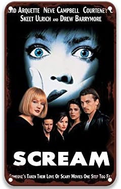 Лидице Знак NNHG Scream - 1996 Movie, Плакат, Реколта Метална Лидице Табела, Стенен Интериор за Барове, Ресторанти, кафенета,