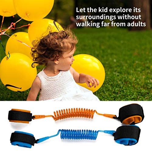 Locisne Против Lost Wrist Link [2], Детски Каишка за безопасност малки деца за активен отдих, 5,9 фута (синьо + оранжево)