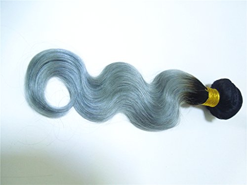 HairPR Коса Филипините Натрупване на човешки девствени коса 3 лъч 10 -28Обемна вълна 1б сребрист цвят