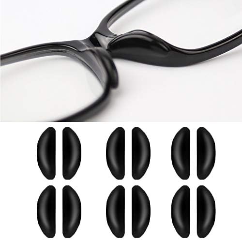 Меки силиконови Лепило Носа облицовка за очила, Модернизирани 1,8 мм Мини Носа облицовка за очила, Слънчеви очила 6 двойки със Супер Лепкава