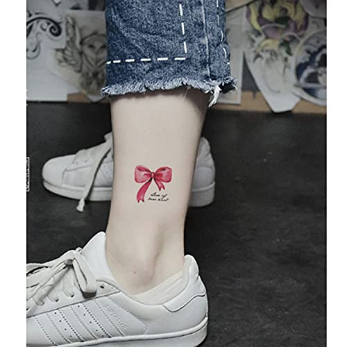 JJKUN 5 бр. Татуировка Етикети С Лък Английски Цветове Дамски Водоустойчив Трайни Корейската Версия на Малки Пресни Етикети