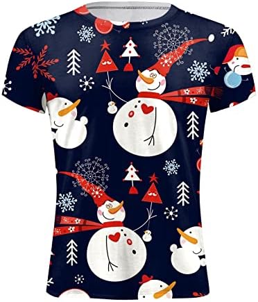 Тениски WOCACHI Коледа Мъжки Solider с къс ръкав, Забавни Коледни Тениски с Образа на Дядо Коледа За спортни тренировки,