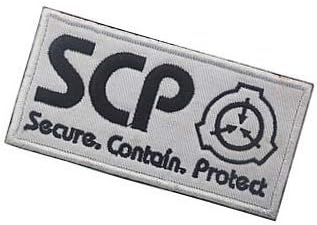 Фондация SCP Специални процедури за задържане на Логото на Фондацията Военен Кука Контур Тактика морала Бродирана Нашивка