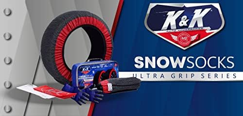 Автомобилни зимни чорапи К&К за гуми - Серията Pro за максимално сцепление с верига за сняг Алтернативно дърпа капацитет на устройство